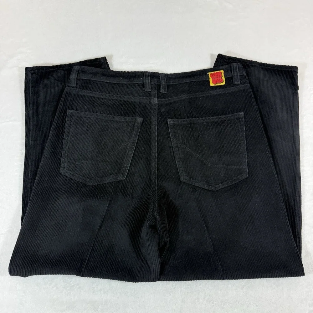 Empyre Pants Mens 34 Black Corduroy Relaxed Fit Loose Baggy Skate‎ Fit Y2K 90s